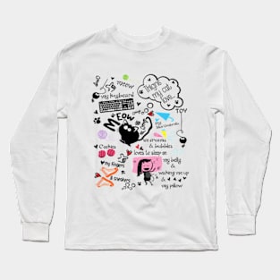 Things that my cat love... Long Sleeve T-Shirt